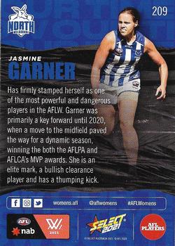 2021 Select AFL Footy Stars #209 Jasmine Garner Back
